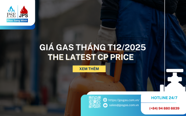 Giá Gas tháng 12/2025 mới nhất